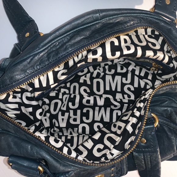 Marc by Marc Jacobs Dark Blue Leather Totally Turn-lock Quinn Mini Satchel - Picture 3 of 9